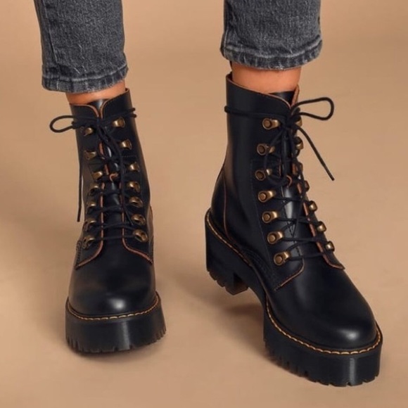 Dr. Martens Shoes - DR. MARTENS Leona Heeled Boots black size 7 NEW